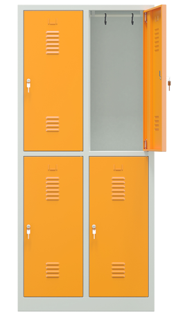 DOSTAWA GRATIS! 32773139 Szafka szkolna dla 8 uczniów, 4 drzwi z zamkiem szyfrowym (wymiary: 180x80x49cm mm)